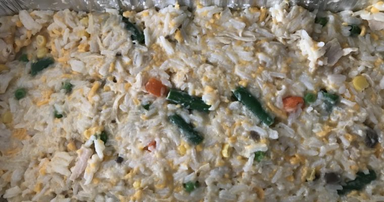 Chicken, Rice, and Veggie Casserole {Freezer Meal}