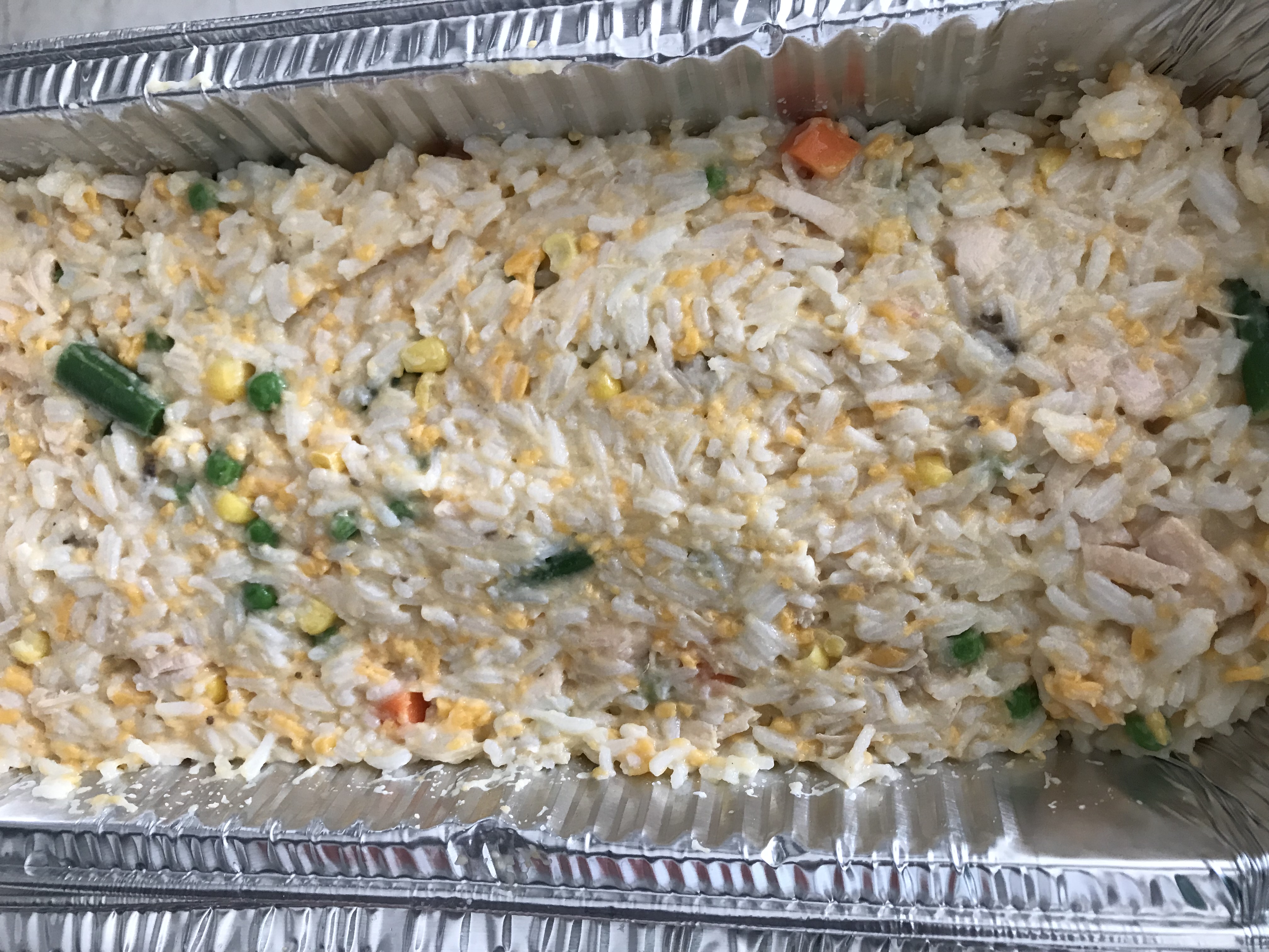 Chicken and rice casserole freezer meal