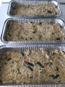 Chicken, rice, and veggie casserole freezer meal